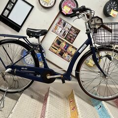 自転車 Sakura Mum 26インチ 変速あり ネイビーブルー【ユーズドユーズ名古屋天白店】 J1991 自転車 Sakura Mum 26インチ 変速あり ネイビーブルー【ユーズドユーズ