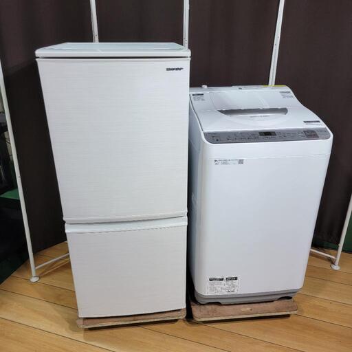 ‍♂️mh売約済み‼️設置まで無料‼️最新2019年製✨人気の乾燥機能つき！SHARP 家電セット
