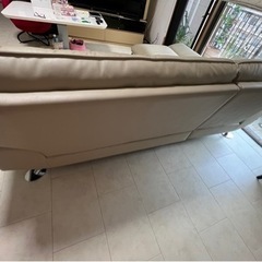 ニトリ　本革カウチソファ(ベージュ　商品番号1137790)