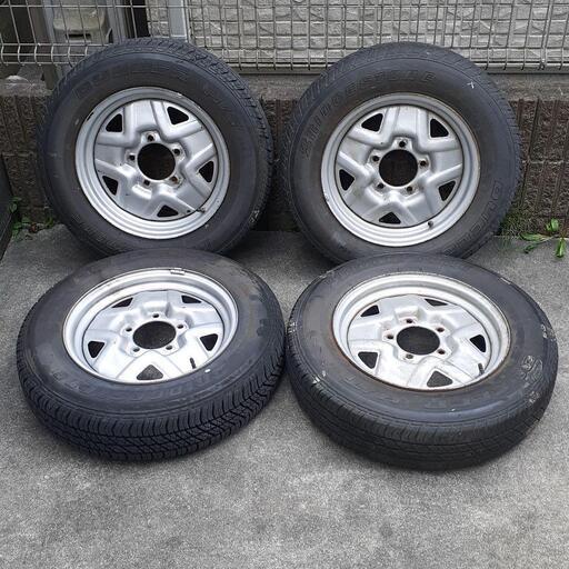 ジムニー純正4本　175/80R16+スチールホイール