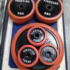 ファイティングロード ダンベル バーベルセット プレート計121.25kg