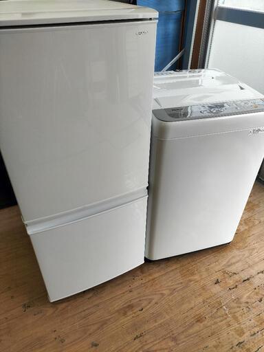 只今、商談中となっております。新生活応援家電セット！！No１０１ シャープ　 SJ-D14D-W　2ドア冷凍冷蔵庫137L つけかえどっちもドア 2017年製・パナソニック  NA-F50B11  全自動洗濯機  5.0Kg 2017年製 2点セット！！