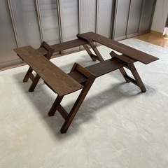 木製キャンプラック テーブル