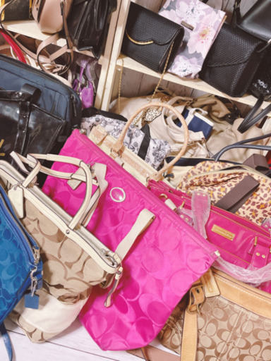 47点　バッグ　まとめ　大量　新品〜中古　コーチ　ランセル　サマンサヴェガ　シーバイクロエ　コムサ　ビオリナ　マリクレール 47点 バッグ まとめ 大量 新品〜中古 コーチ ランセル サマンサヴェガ