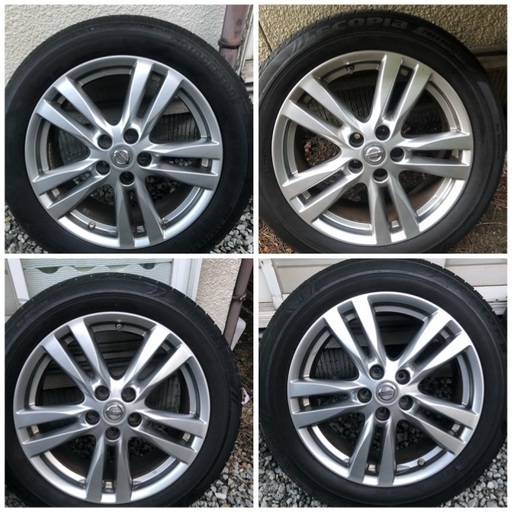 4本 日産純正 E52 エルグランド 中古アルミホイール タイヤ18×7.5J