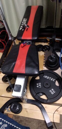 筋トレ ホームジム 100kgバーベルセット パワーラック 引き取り限定