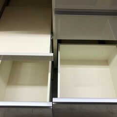 パモウナ キッチンボード ホワイト W900×D500×H1790mm クリーニング済