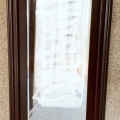 昭和レトロ　木製鏡　