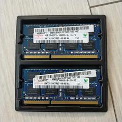 言い値譲渡〇DDR3 メモリ4GB‪×2枚