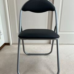 折りたたみパイプ椅子（W46×D45×H80）（黒） 5脚セット