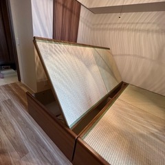 美品】跳ね上げ式収納ベッド2台 定価16万相当