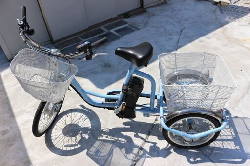 電動アシスト付き自転車（三輪自転車カゴ付き）