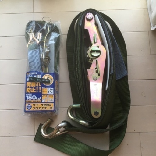 ラッシング材　ベルト荷締機　BWR100J（新品未使用）＋BWR600J（中古）