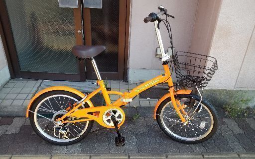 [cyma compact]20吋 折り畳み自転車 外装6段/オレンジ