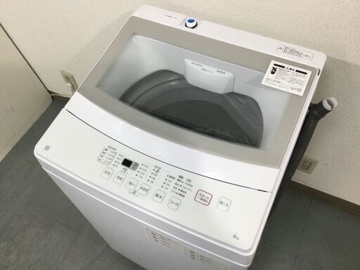 （7/7受渡済）JT5015【NITORI/ニトリ 6.0㎏洗濯機】美品 2022年製 NTR60 家電 洗濯 全自動洗濯機 簡易乾燥機能付