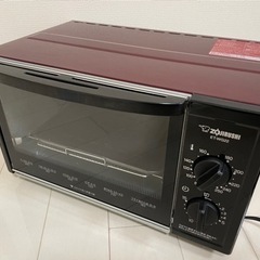 【美品】象印 オーブントースター おしゃれ  ワインレッド 20...