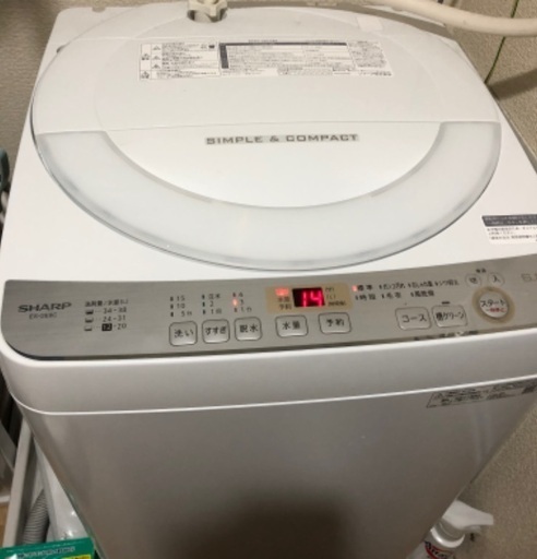 シャープ　洗濯機　2019年製　穴なし