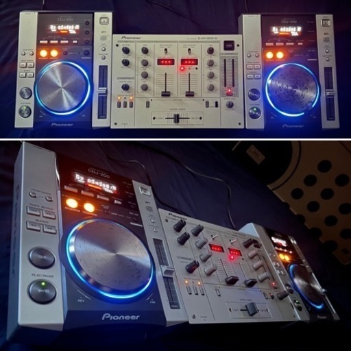 PIONEER パイオニア ミキサーDJM-300-S、CDJ-200 2台 DJセット