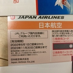 【ネット決済・配送可】日本航空　株主優待