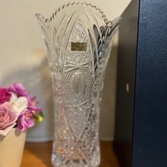 新品未使用　KAMEI GLASS  クリスタルマツガオカ　花瓶