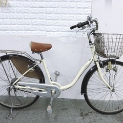 【ネット決済】【激安】中古自転車　26インチ　アイボリーカラー