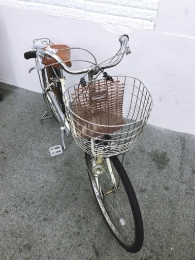 【激安】中古自転車　26インチ　アイボリーカラー