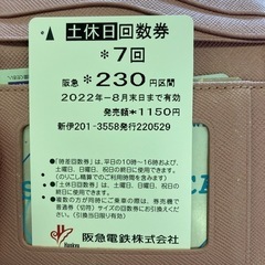 阪急電車　土日祝回数券　4回