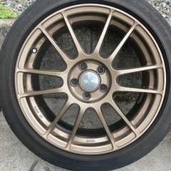 千地泰弘　付け下げ　金彩　華文　市松模様　着物　122a d-【値下げ】【短期】MADE BY ENKEI RIVAZZA リバッツァ 7J 17インチ アルミホイール PCD100 