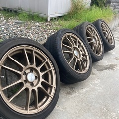 千地泰弘　付け下げ　金彩　華文　市松模様　着物　122a d-【値下げ】【短期】MADE BY ENKEI RIVAZZA リバッツァ 7J 17インチ アルミホイール PCD100 