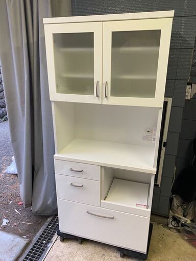 ニトリ　食器棚　コパン　80KB-WH　キッチンボード　収納家具　中古品　直接引き取り大歓迎‼