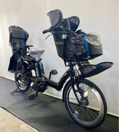 関東全域送料無料 保証付き 電動自転車 ヤマハ パスキッスミニ 20インチ 3人乗り 8.9ah 黒
