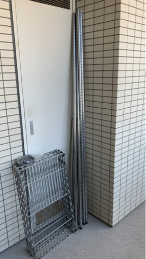 シェルフ　棚\u0026ポール　長短8本