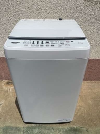 破格値下げ】 美品 ハイセンス 2021年製 5.5kg 全自動洗濯機 HW-G55B