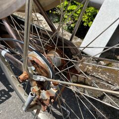 電動アシスト自転車 No.318 26インチ Panasonic ブラウン カギ 