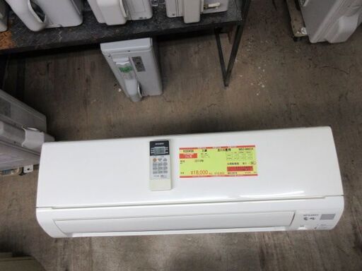 K03456　三菱　 中古エアコン　主に6畳用　冷房能力　2.2KW ／ 暖房能力　2.5KW