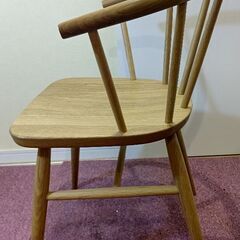 無印良品 オーク材アームチェア・丸脚