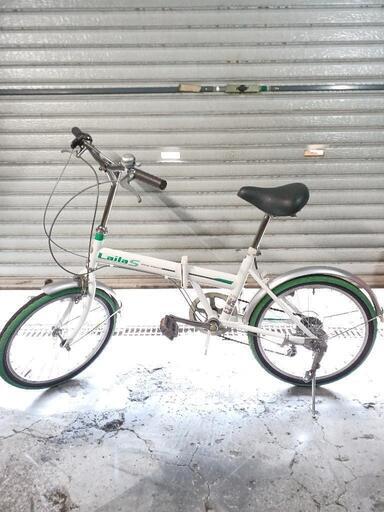 自転車中古折り畳み　Laila S　外装6段変速　ライト付き　タイヤ20インチ 自転車中古折り畳み Laila S 外装6段変速 ライト付き タイヤ20インチ