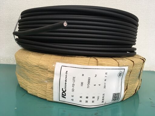 フジクラ 5D-FB-LITE  100ｍ  50Ω 無線用 同軸ケーブル  黒色  1巻