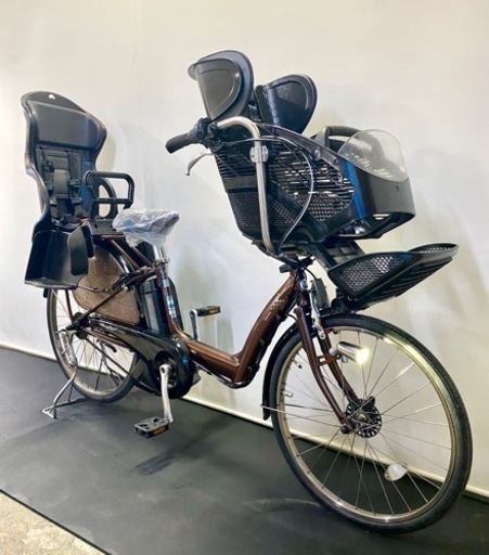関東全域送料無料 保証付き 電動自転車 ブリヂストン アンジェリーノ 26インチ 3人乗り 8.9ah 茶