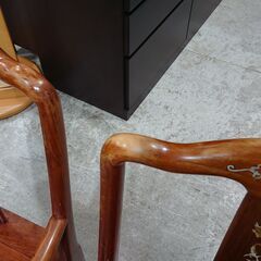 花梨｜螺鈿細工｜花鳥図｜ダイニング7点セット