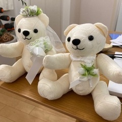 【受取先決定済】結婚記念のテディベア★２つセット