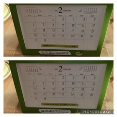 2セット　卓上カレンダー
