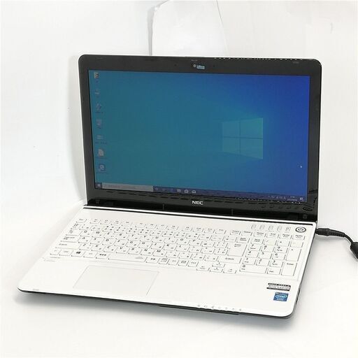税無 送料無料 即使用可 Wi-Fi有 15.6型 ノートパソコン NEC PC-LS150RSW 中古美品 Celeron 4GB DVDRW 無線 Webカメラ Windows10 Office