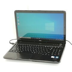 即使用可能 15.6型 ノートパソコン NEC PC-LS150ES1KB ブラック 中古