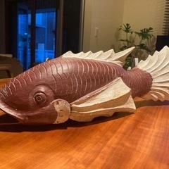 木製　魚くん（レトロ）