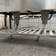 業務用 3口蛇口付き 二層 シンク 厨房用品 簡易洗浄済み 流し台 台所 キッチン 厨房機器 店舗用品 洗い場