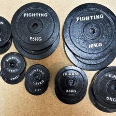 ベンチプレスセット（バーベル、ベンチ、プレート）