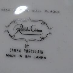 手書き絵皿　大皿3枚セット　アンティークHAND PAINTED スリランカ　未使用　シミ汚れキズ無し　料理にも壁掛けにも - 家具