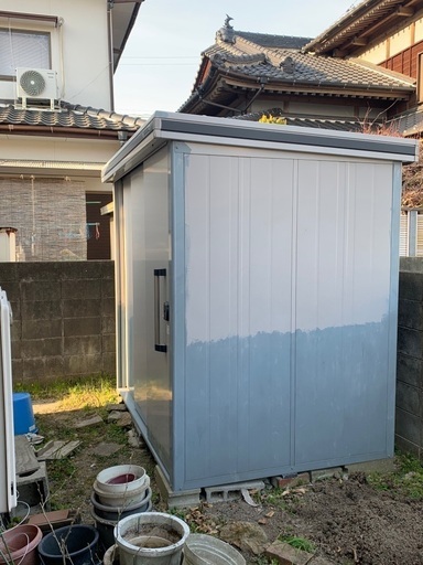 屋外物置 引き取り限定 屋外物置 鍵付き 高さ220 引き取り限定