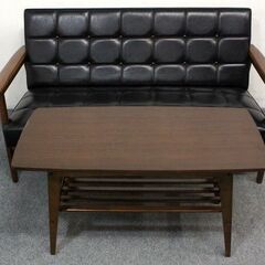 karimoku/カリモク60 Kチェア2シーター ブラック/ウォールナット